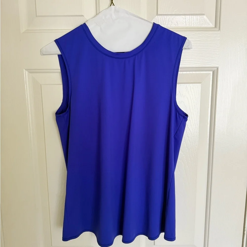 Athleta Sunlover UPF Tank Top - Cobalt Blue Tulip Back- size small